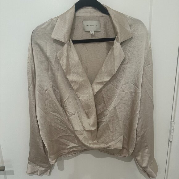 BROCHU WALKER MAYES Silk Wrap Blouse size M - Picture 3 of 6